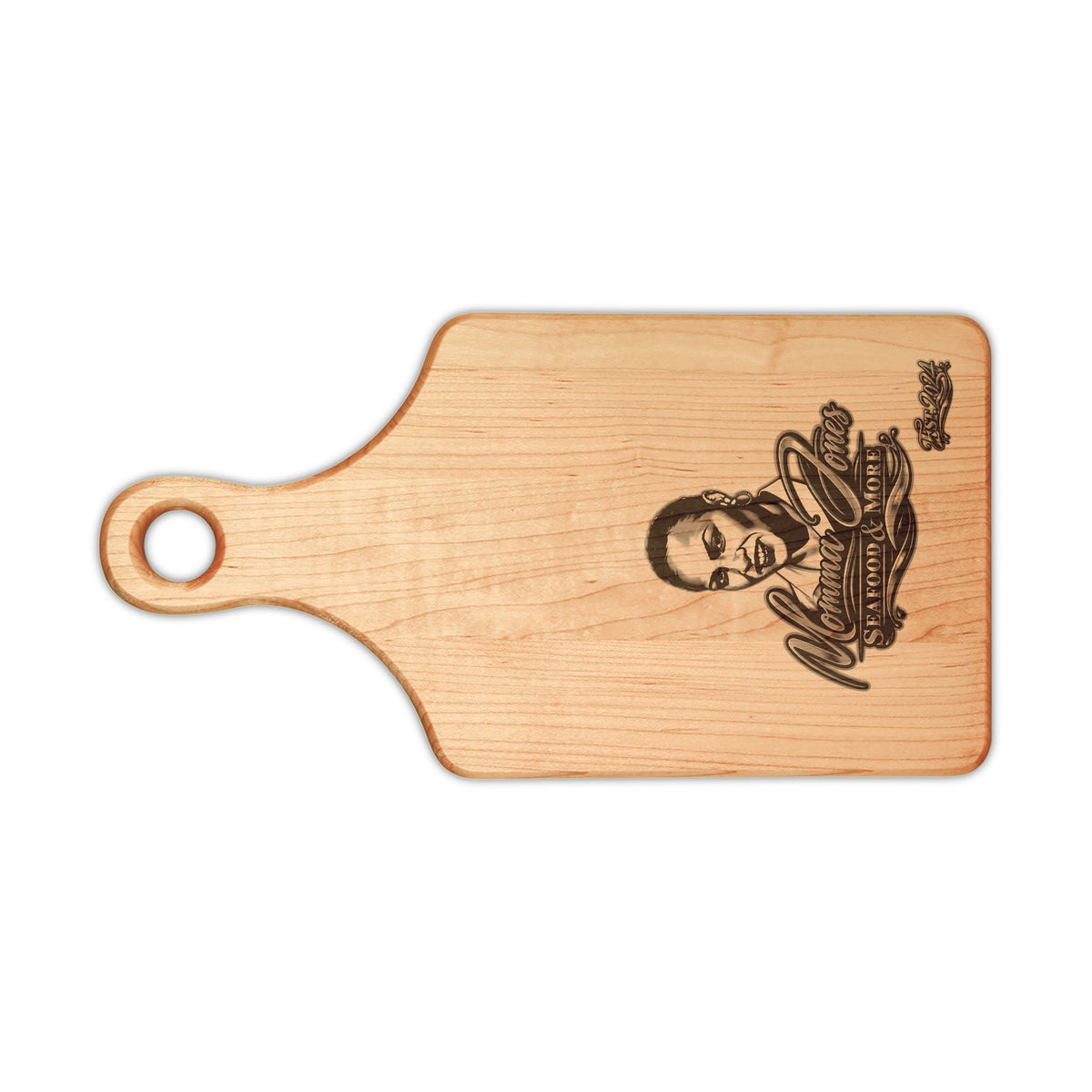 Engraved Maple Cutting Board — Momma Jones Logo