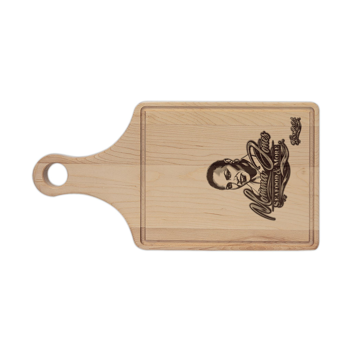 Engraved Maple Cutting Board — Momma Jones Logo