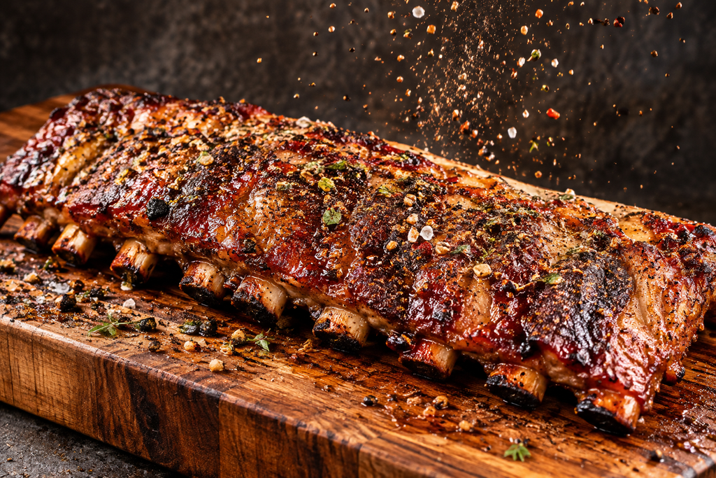 Premium Slow-Barbecued Ribs — Half Slab or Whole Slab